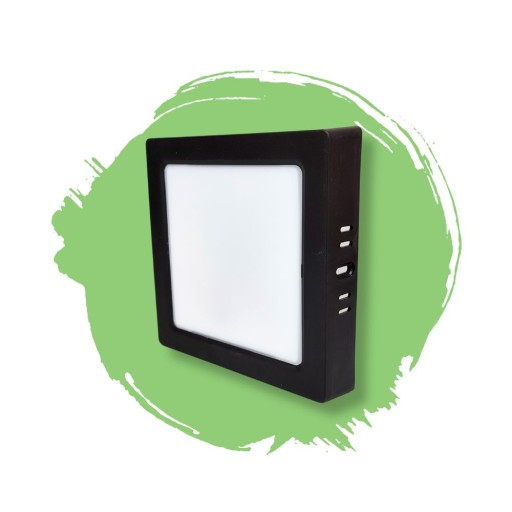 Plafond štvorcové LED stropné svietidlo 18W 1980LM 4000K čierne IP20