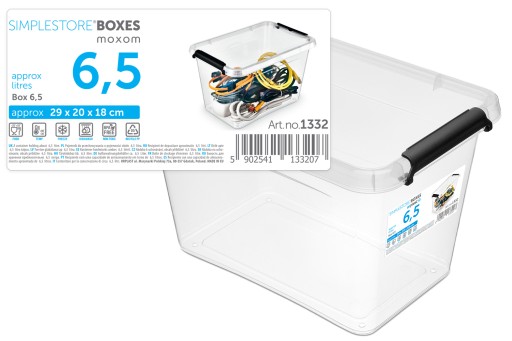 Priehľadná plastová nádoba s vekom 6,5L Box Organizer Box