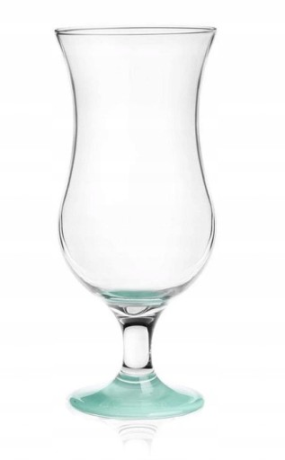 Pohár na stopke na koktaily a nápoje 420ml tyrkysové dno 1ks