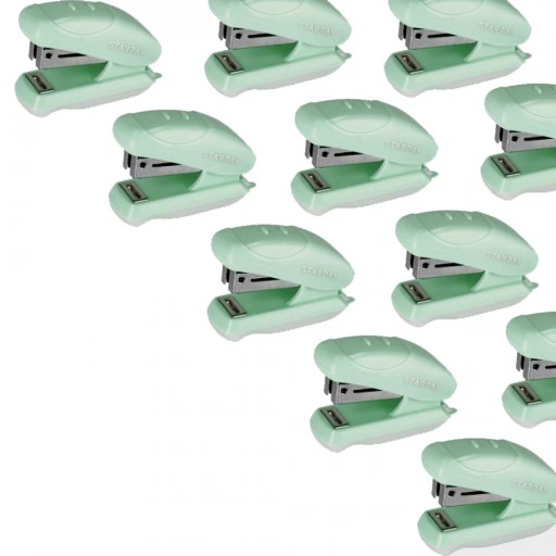 MINI VRECKOVÁ ZOŠÍVAČKA KANCELÁRSKA ŠKOLA PASTEL MINT 20 listov