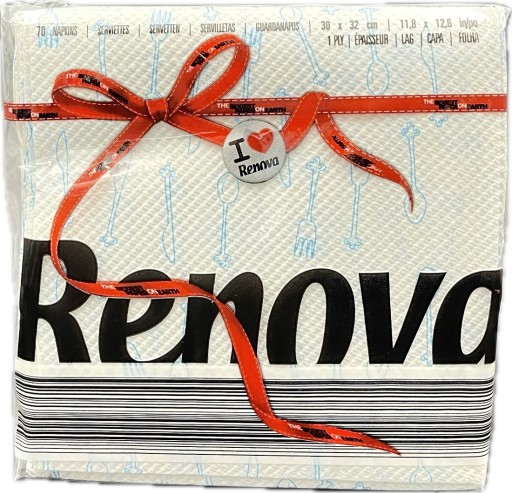 Papierové obrúsky Renova Red Label Deco 70 ks