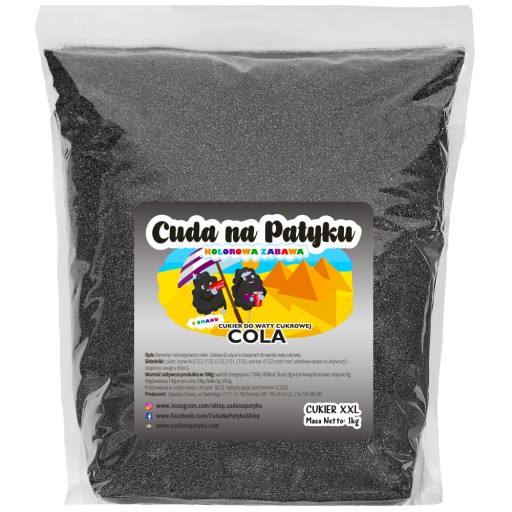 Farebný cukor do cukrovej vaty do stroja Ochutený cukor s príchuťou COLA 1KG