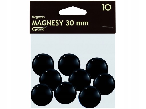 GRAND MAGNETY 30 MM 10 KS, ČIERNA