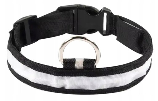 Obojok pre mačky 45 cm svietiaci LED pásik Silný nastaviteľný nylon M/L