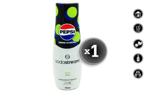 SODASTREAM KONCENTRÁT SIRUP PEPSI MAX LIMETOVÝ LIMETOVÝ ZERO 9L NÁPOJ SO 440ml