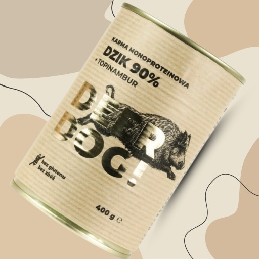 Deer Dog DIVIAC S topinamburom mokré krmivo pre psov, 400 G plechovka, 90% MÄSO