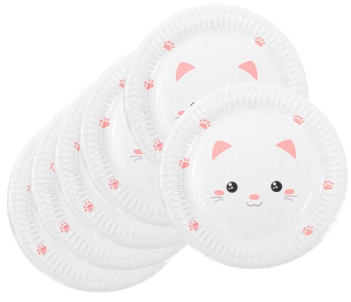Papierové taniere Sweet Cat, 6 kusov, 18 cm