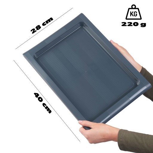KUCHYŇSKÝ PLÁN PLASTOVÝ ČAŠNÍCI TYČOVÝ TAŠEK TMAVÝ JASAN 40x28cm