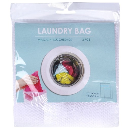 2x Mesh LAUNDRY ochranný vak na pranie spodnej bielizne, oblečenia, oblečenia