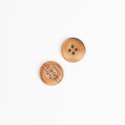 Drops button olivové drevo / 15 mm / 513