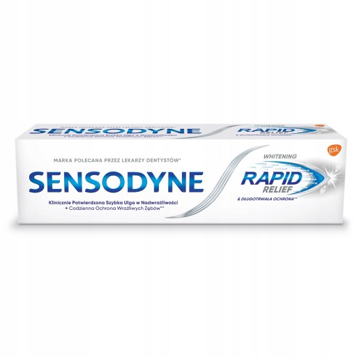 GSK Sensodyne zubná pasta Whitening Rapid Relie