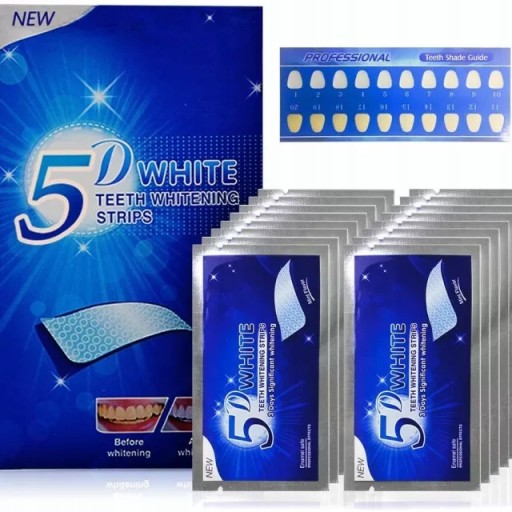 5D WHITE DENTAL pásiky na bielenie zubov | 14 pruhov