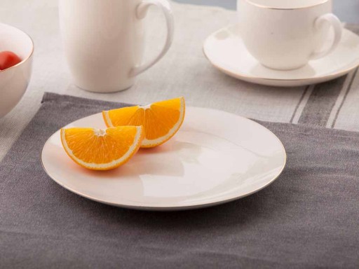 BELLA GOLD LINE DEZERTNÝ TANIER 20CM KRÉMOVÝ PORCELÁN