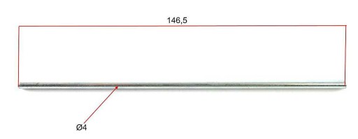 Tlačidlo uvoľnenia spojkového koša WSK 125 4 mm