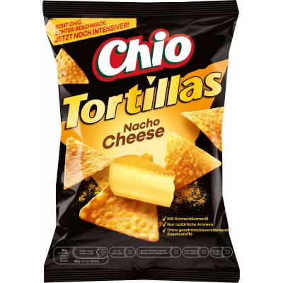 Chio tortillas Nacho syrový syr Kukuričné lupienky Nachos 110g