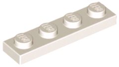 LEGO TANIER 1X4 BIELY ČÍSLO 3710 - 3 KS