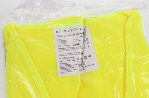 ŽLTÁ VÝSTRAŽNÁ VESTA S CERTIFIKÁTOM