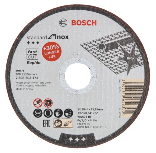 BOSCH INOX KOVOVÝ DISK 125 x 1mm