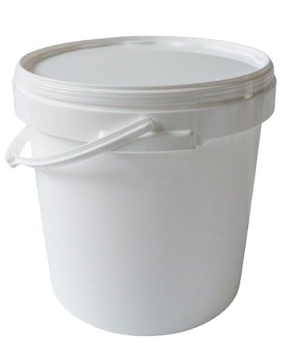 Plastové vedro s vekom, 20 L, biele vedro
