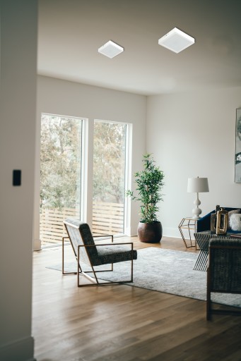 Prisadený štvorcový LED stropný panel, biely 24W, neblikajúca CCD lampa