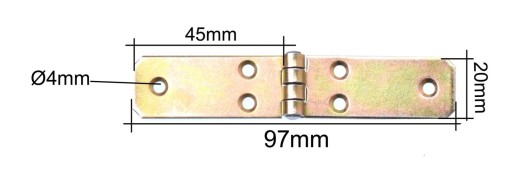 Stavebný záves 20 x 100mm, žltý pozink (10 ks)