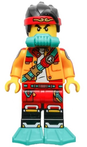 Figúrka mk065 LEGO MONKIE KID potápača s plutvami