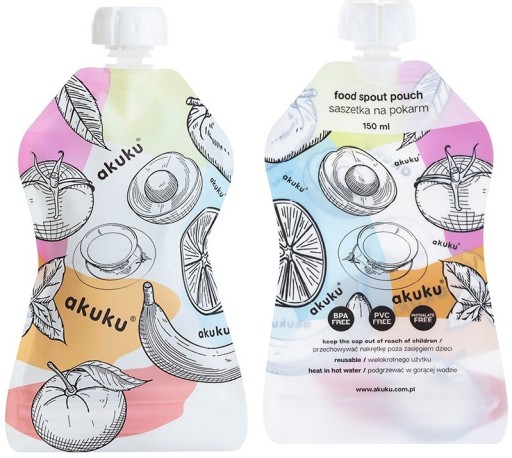 OPÄTOVNE POUŽITEĽNÉ SÁČKY NA POTRAVINY VRECKÁ 150ml AKUKU 5ks