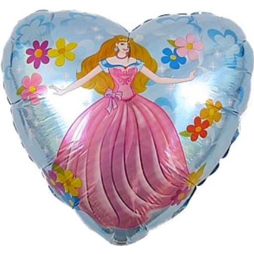 Dievčenský kvetinový princeznovský fóliový balón