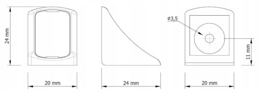 20x podperné uholníky police Commander, BIELA