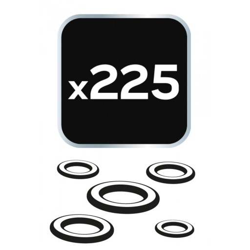 O-krúžky z NBR, 225 kusov