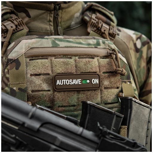 Autosave nášivka so znakom PVC Coyote M-Tac