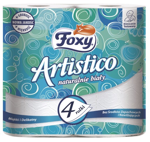 Foxy artistico biely toaletný papier 4 ks