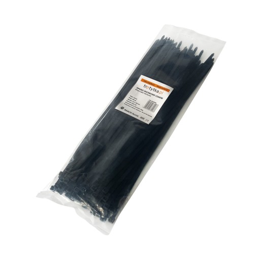 Sťahovacie pásky UV Sťahovacie pásky - 100 ks 4,8 x 300 mm, čierne
