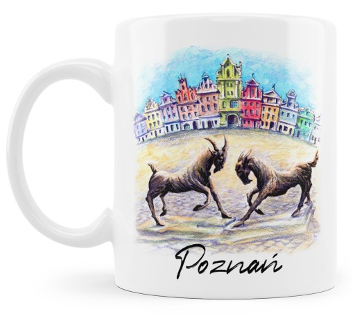 Poznaňský hrnček. Poznaňské kozy na pohári.