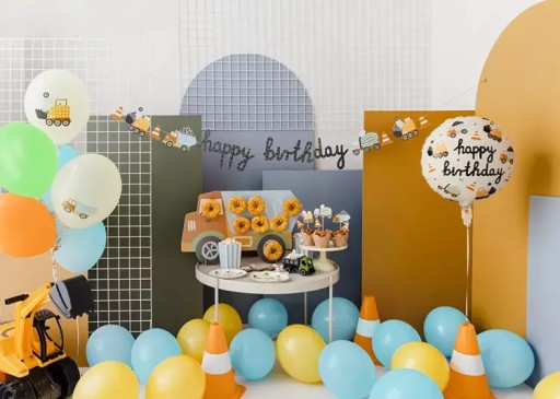 Happy Birthday Balloons Stavebný bager sklápač 45cm 1ks
