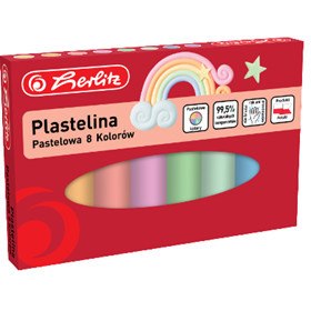 Plastelína 8 farieb pastel 9588880 HERLITZ