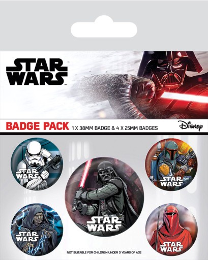Špendlíky Star Wars Dark Side, sada 5 kusov