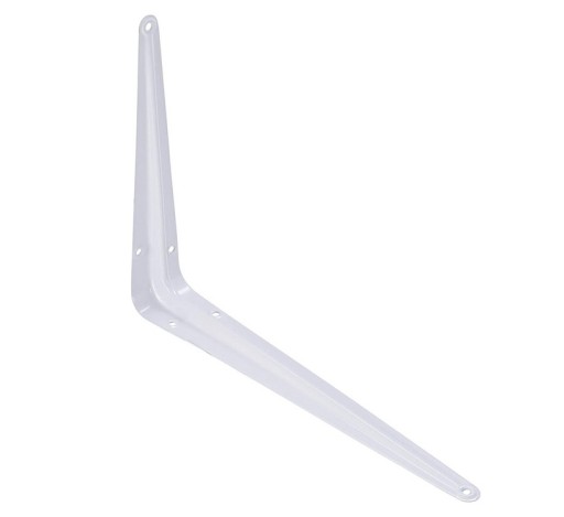 Policový držiak uholník 250x300mm biely 2 ks