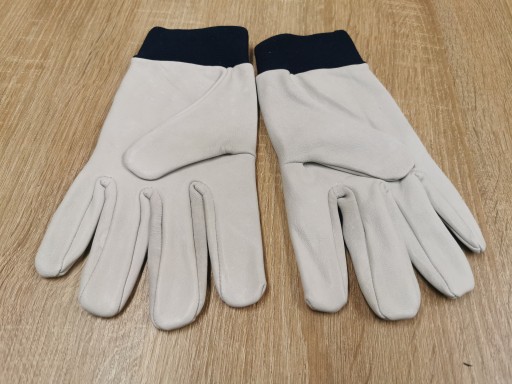 Montážne pracovné rukavice, KOŽA, suchý zips, veľkosť 10