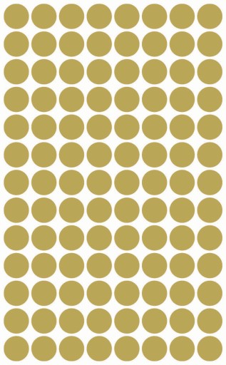 Nálepky CIRCLES Bodky 2cm 104ks ZLAT