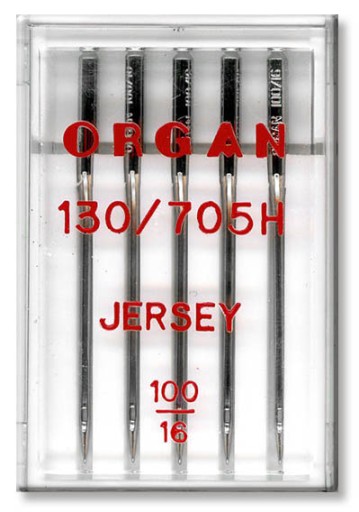 Organ Jersey poloploché strojové ihly, hrúbka 100