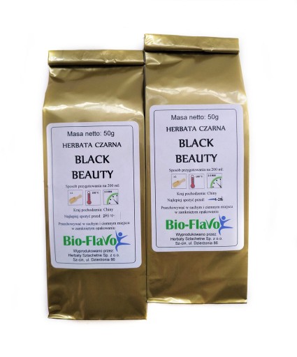 Čierny čaj Black Beauty 50g Bio-Flavo
