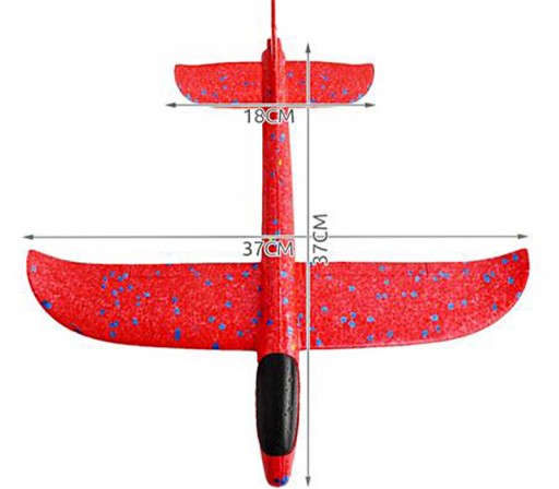 VEĽKÉ STYROFOAMOVÉ LIETADLO VYROBENÉ ZO STYROPINY 47CM ŠÍPKA