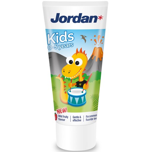 JORDAN Zubná pasta PRE DETI 0-5 rokov CHRÁNI bez SLS mierne MALINA 50ml