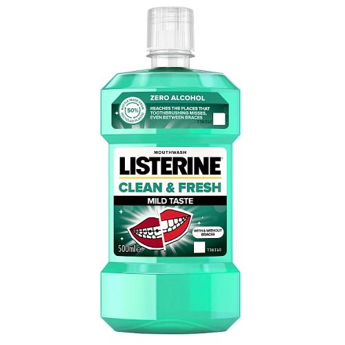Listerine Clean&Fresh ústna voda, 500 ml