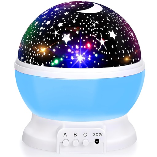 ROTAČNÁ NOČNÁ LAMPA STARS SKY PROJECTOR 2v1