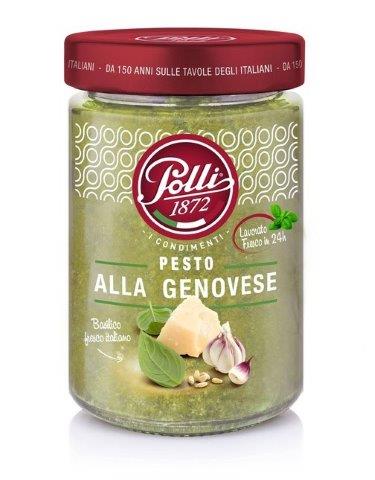 II POLLI Pesto Genovese klasické zelené 100% talianska bazalka, olivový olej