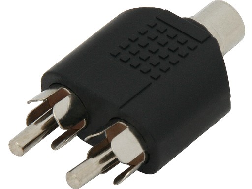 Adaptér RCA zásuvka (cinch) / 2 RCA zástrčky (1367)