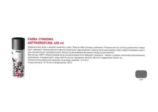 BIODUR ANTIKORÓZNA ZINKOVÁ FARBA SPREJ 400 ml