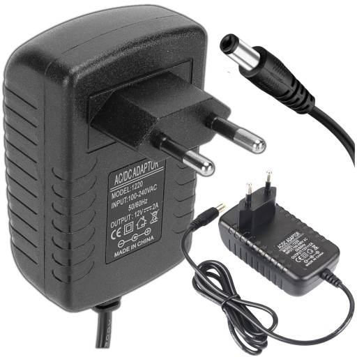 ZÁSUVNÝ ZDROJ 12V 2A DC ZÁSTRČKA 2.1/5.5 240V UNIVERZÁLNA 1M